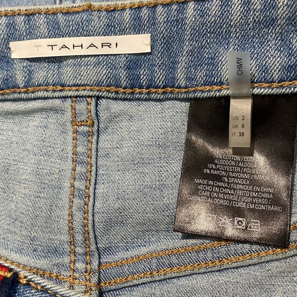 T TAHARI Woman jeans button down skirt size 2 - Picture 6 of 6